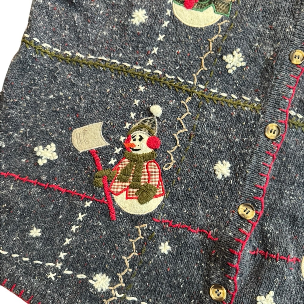 Vintage Victoria Jones Angora Blend Sweater Vest 3X Christmas  Prairie Cottage - Picture 6 of 11